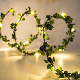 5 Meter 50LED Artificial Ivy Leaves Light Battery-powered String Light Style 2