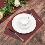 Set of 7 Placemats Coasters for Dining Table Red