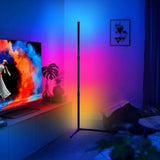 RGB Colour Changing LED Corner Floor Lamp Minimalist Mood Light Corner Standing Light