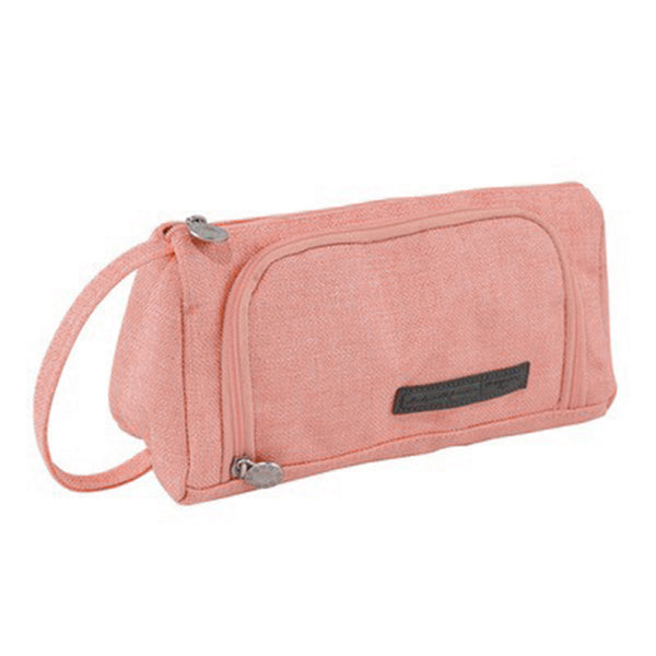 Pencil Case Large Capacity Pencil Pouch Handheld Pen Bag Pink