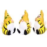 Bumble Bee Gnome Statue with Flower Hat Garden Decor