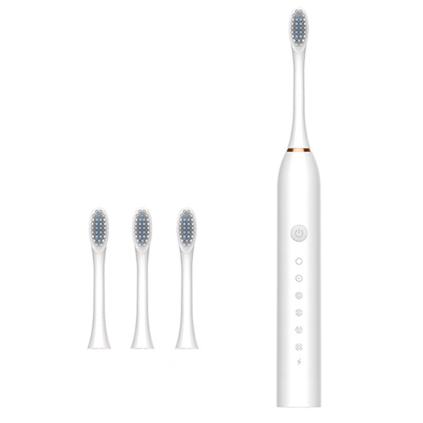 Smart USB Charging Ultrasonic Automatic Electric Toothbrush for Adult White