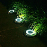 4/8/12/24 Pcs White Light LED Solar Lights Ground Floor Decking Patio Outdoor Garden Path Disk Lamp