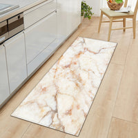 FancyGrab Marble Style Home Non-Slip Kitchen Floor Mat Bedroom Entrance Doormat Beige