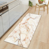 FancyGrab Marble Style Home Non-Slip Kitchen Floor Mat Bedroom Entrance Doormat Beige