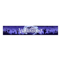 Happy Halloween Banner Decor Background Ornament Party Prop Purple