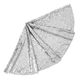 Sequin Christmas Tree Skirt Christmas Tree Decorations Xmas Home Decor -Silver