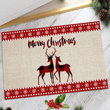 Christmas Door Mat Xmas Floor Mat Hallway Kitchen Living Room Carpet Elk Style