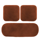 3Pcs Universal Car Seat Cover Front Rear Cushion Plush Pad Protector Mat Warm Umber