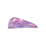 Fish Scales Style Print Microfiber Hair Drying Cap Purple