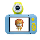 Kids Digital Camera 1080P Selfie Camera Toy with Flip Lens Kids Gift-Blue