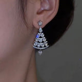 Hot Christmas Tree Stud Earrings Dangle Drop Women Jewelry