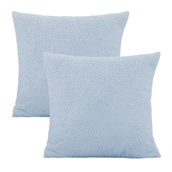 2Pcs Pillow Covers Cushion Protectors Decorative Pillow Cases Blue