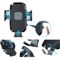 Phone Mount for Car Phone Holder Mount for Dashboard & Windshield