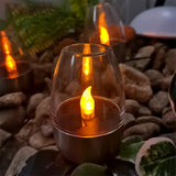 6 Pack Set Solar Powered Flickering Candle Lights Yard Patio Garden Lamp Decor