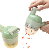 4 In 1 Handheld Electric Vegetable Cutter Multifunctional Vegetable Fruit Slicer