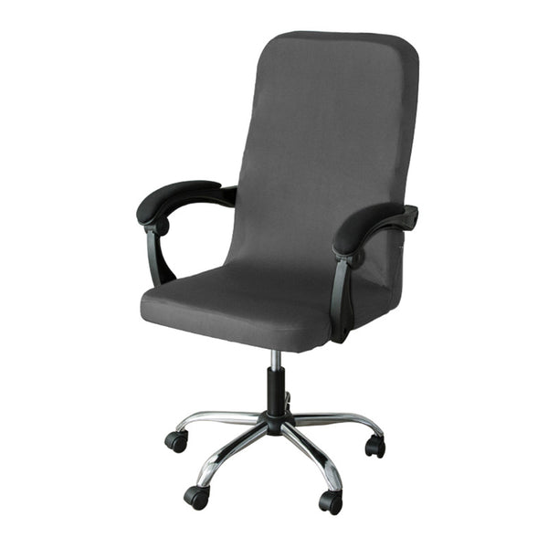 1 Piece Water Resistant Office Chair Slipcovers Dark Grey-L