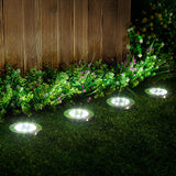 4/8/12/24 Pcs White Light LED Solar Lights Ground Floor Decking Patio Outdoor Garden Path Disk Lamp