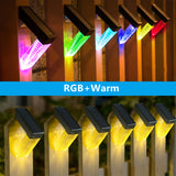 2 Pack LED Solar Powered Light Outdoor Garden Wall Fence Lights