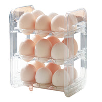 3-Layer Egg Holder for Refrigerator Egg Storage Rack Refrigerator Space Saver Transparent