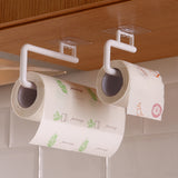 4Pcs Wall Mounted Hanger Kitchen Roll Holder Paper Towel Rack Self-Adhesive Tissue Holder