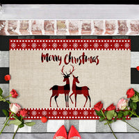 Christmas Door Mat Xmas Floor Mat Hallway Kitchen Living Room Carpet Elk Style