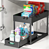 2 Tier Under Sink Organizer Kitchen Storage Bathroom Countertop Organizer -Style 1