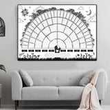 Family Tree Chart Genealogy Poster Fillable Ancestry Chart Wall Painting-S