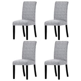 4pcs Stretch Chair Cover Washable Chair Slipcovers -Style 4