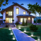 4/8/12/24 Pcs White Light LED Solar Lights Ground Floor Decking Patio Outdoor Garden Path Disk Lamp