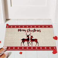 Christmas Door Mat Xmas Floor Mat Hallway Kitchen Living Room Carpet Elk Style