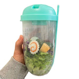 1000ml Modern Simple Fresh Salad Cup Green