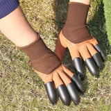 Latex Gardening Gloves With Claws- Coffee