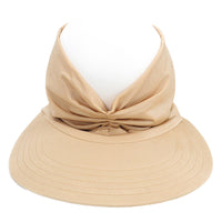 Set of 2Pack Visor Sun Hat Summer Beach Women Cap Elastic Hollow Top Hat Green and Camel