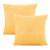 2Pcs Pillow Covers Cushion Protectors Decorative Pillow Cases Yellow