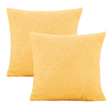 2Pcs Pillow Covers Cushion Protectors Decorative Pillow Cases Yellow