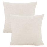 2Pcs Pillow Covers Cushion Protectors Decorative Pillow Cases White