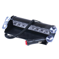 8 LED Red/Blue Car Police Strobe Flash Light Dash Urgency 3 Flashing Lamp