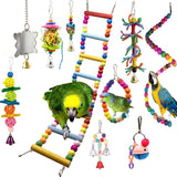 10pcs Bird Swing Chewing Toys Parrot Bell Hammock Parrot Toy