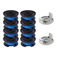 8 Pcs Set Replacement Trimmer Spool Line Strimmer with Lid For Ryobi Grass Trimmer