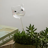 2pcs Plant Waterer Self Watering Globes Cat Shape Hand Blown