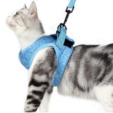 Pet Cat Harness and Leash Kit Small Blue