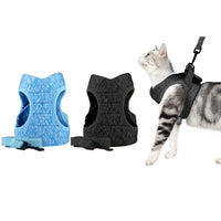 Pet Cat Harness and Leash Kit Small Black