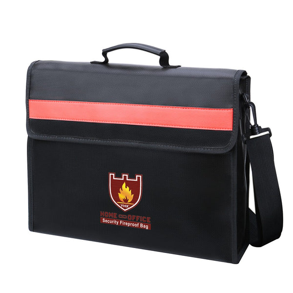 Security Fireproof Document Bag Shoulder Bag for Home Office