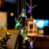 Colour-Changing LED Solar Hummingbird Wind Chime