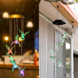 Colour-Changing LED Solar Hummingbird Wind Chime