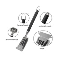 Grill Brush and Scraper Durable BBQ Cleaner Stainless Steel Wire Grill Brush Handheld Barbecue Cleaning Brush