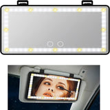 Car Visor Vanity Mirror Car Cosmetic Mirror Makeup Mirror with LED Lights for Car Truck Black