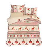 3pcs Christmas Quilt Duvet Cover Single Size Bedding Set-Style 2