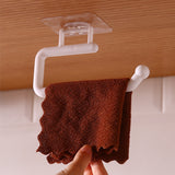 4Pcs Wall Mounted Hanger Kitchen Roll Holder Paper Towel Rack Self-Adhesive Tissue Holder